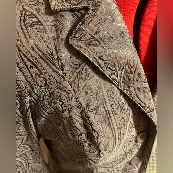 Paisley patterned blazer, gray/purple with metallic shine - Picture 5 of 6